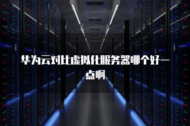 华为云对比虚拟化服务器哪个好一点啊