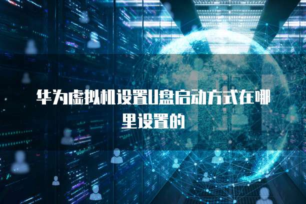 华为虚拟机设置U盘启动方式在哪里设置的