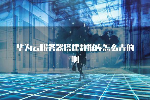 华为云服务器搭建数据库怎么弄的啊