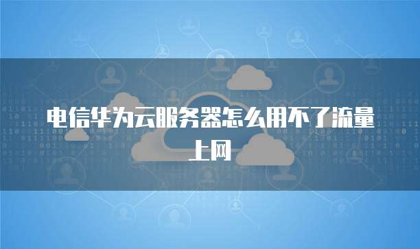 电信华为云服务器怎么用不了流量上网
