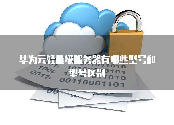 华为云轻量级服务器有哪些型号和型号区别