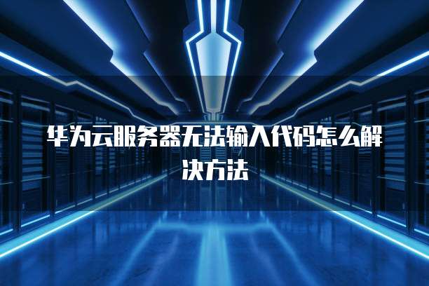 华为云服务器无法输入代码怎么解决方法