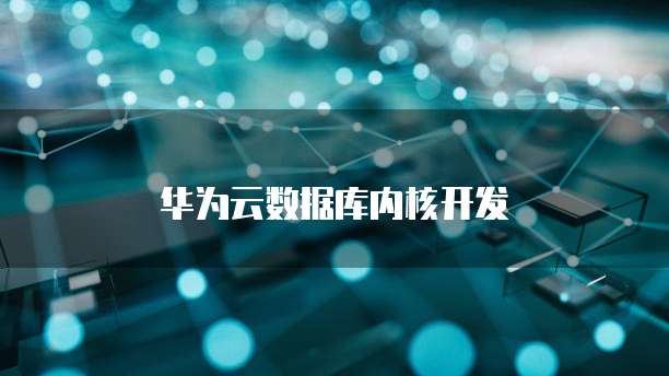 华为云数据库内核开发