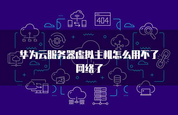 华为云服务器虚拟主机怎么用不了网络了