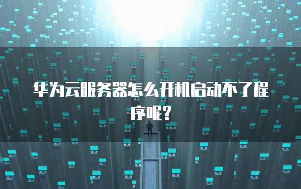 华为云服务器怎么开机启动不了程序呢？