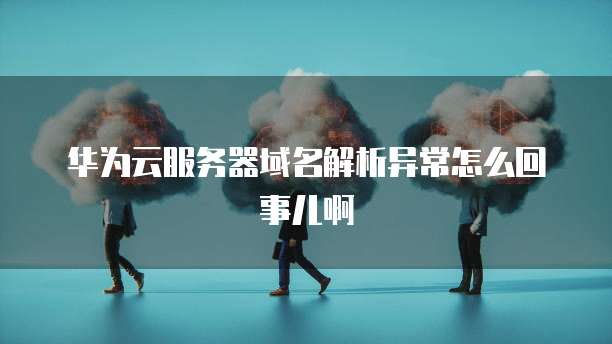 华为云服务器域名解析异常怎么回事儿啊
