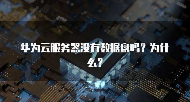 华为云服务器没有数据盘吗？为什么？