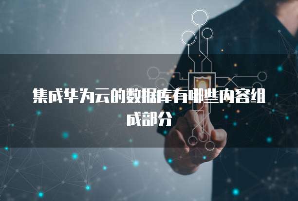 集成华为云的数据库有哪些内容组成部分