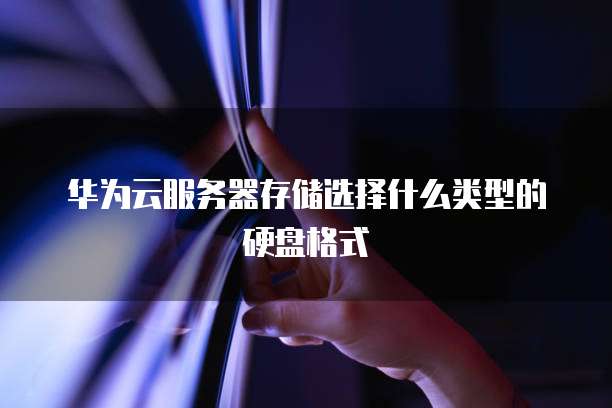 华为云服务器存储选择什么类型的硬盘格式