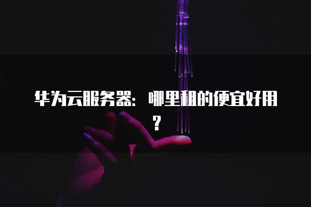 华为云服务器：哪里租的便宜好用？