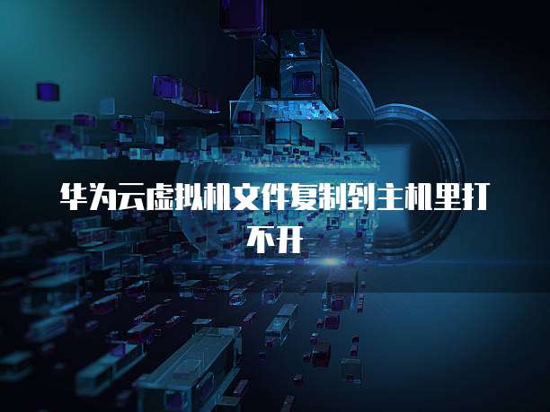 华为云虚拟机文件复制到主机里打不开