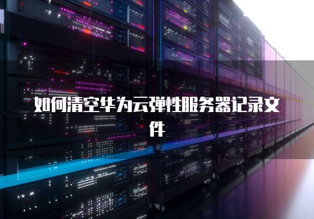 如何清空华为云弹性服务器记录文件