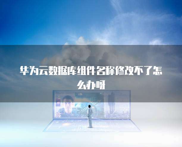 华为云数据库组件名称修改不了怎么办呀