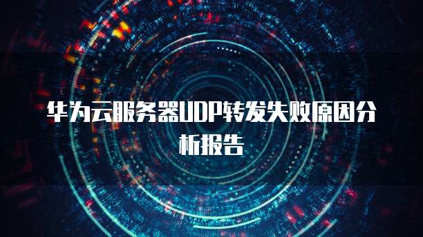 华为云服务器UDP转发失败原因分析报告