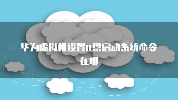 华为虚拟机设置u盘启动系统命令在哪