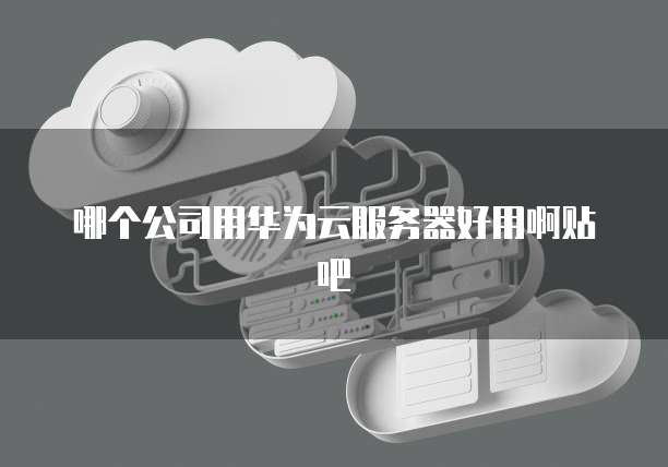 哪个公司用华为云服务器好用啊贴吧