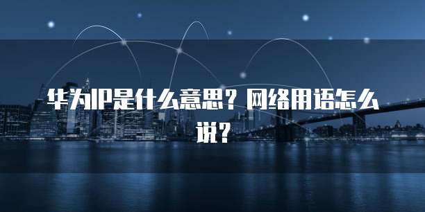 华为IP是什么意思？网络用语怎么说？