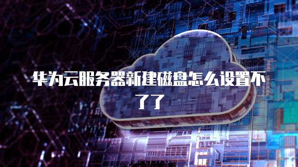 华为云服务器新建磁盘怎么设置不了了