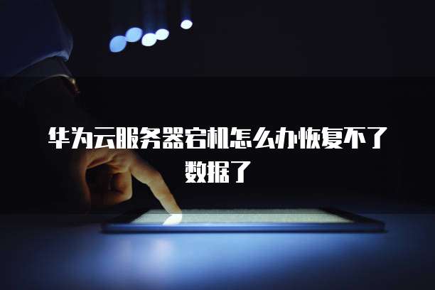 华为云服务器宕机怎么办恢复不了数据了