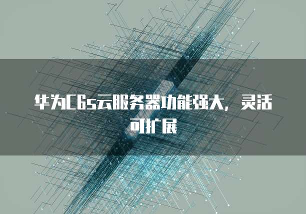华为C6s云服务器功能强大，灵活可扩展