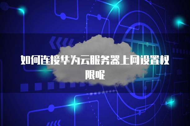 如何连接华为云服务器上网设置权限呢