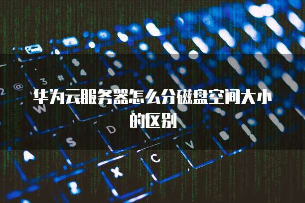 华为云服务器怎么分磁盘空间大小的区别