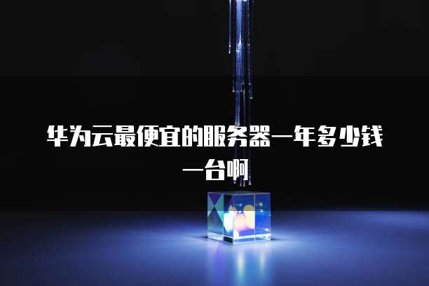 华为云最便宜的服务器一年多少钱一台啊