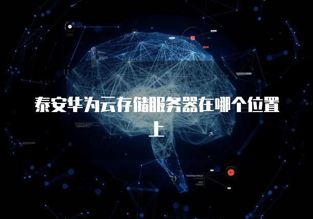 泰安华为云存储服务器在哪个位置上