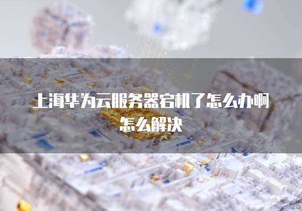 上海华为云服务器宕机了怎么办啊怎么解决
