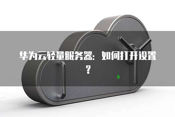 华为云轻量服务器：如何打开设置？