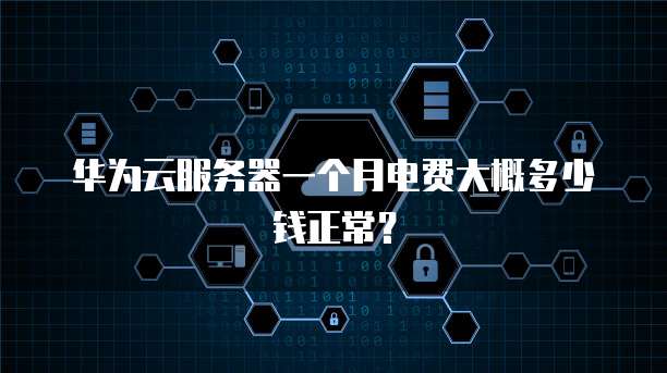 华为云服务器一个月电费大概多少钱正常？