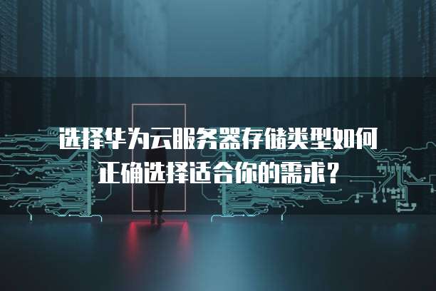 选择华为云服务器存储类型如何正确选择适合你的需求？