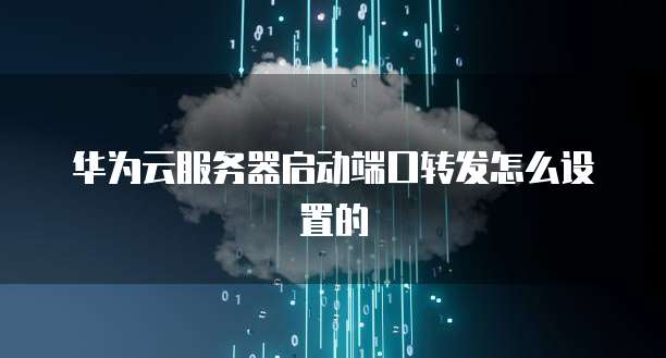 华为云服务器启动端口转发怎么设置的
