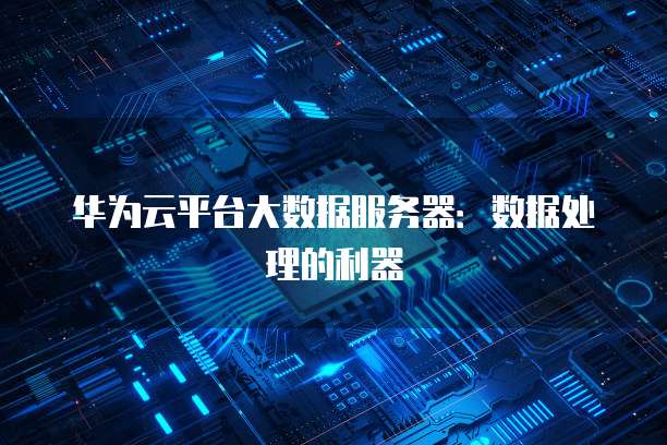 华为云平台大数据服务器：数据处理的利器