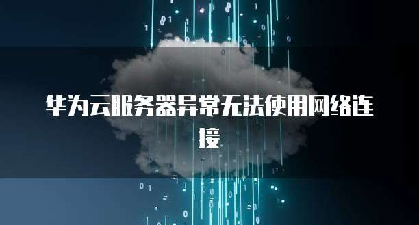 华为云服务器异常无法使用网络连接