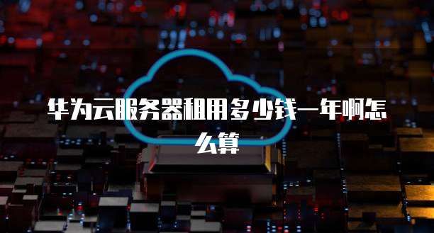 华为云服务器租用多少钱一年啊怎么算