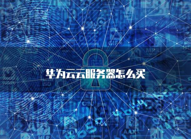 华为云云服务器怎么买