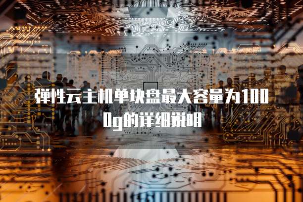 弹性云主机单块盘最大容量为1000g的详细说明