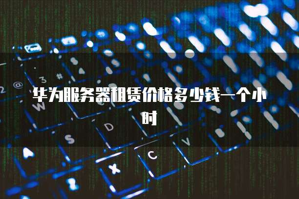 华为服务器租赁价格多少钱一个小时