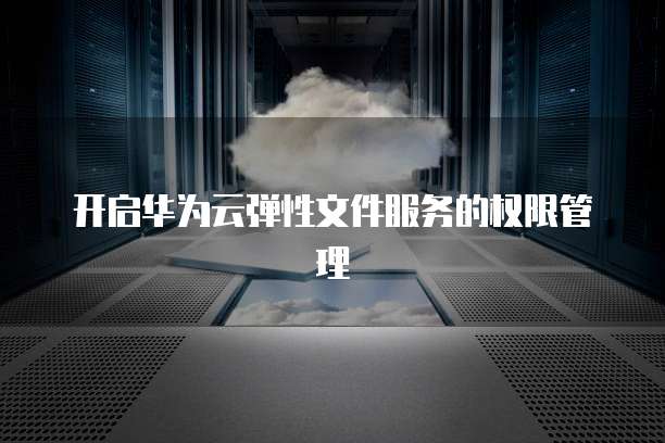 开启华为云弹性文件服务的权限管理