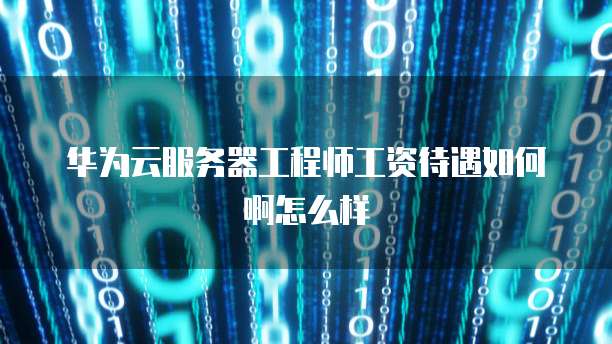 华为云服务器工程师工资待遇如何啊怎么样