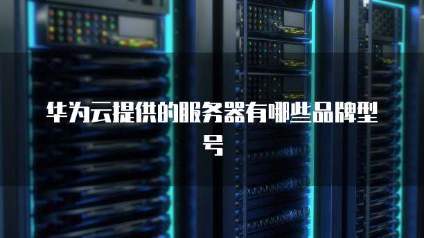 华为云提供的服务器有哪些品牌型号