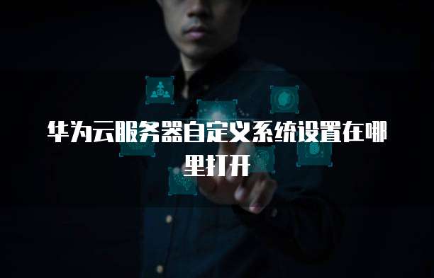 华为云服务器自定义系统设置在哪里打开