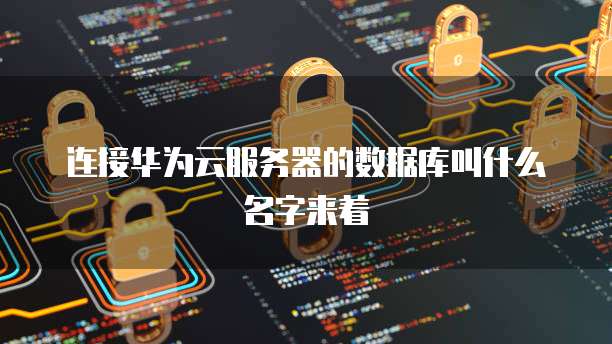 连接华为云服务器的数据库叫什么名字来着