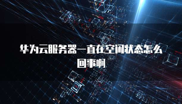 华为云服务器一直在空闲状态怎么回事啊