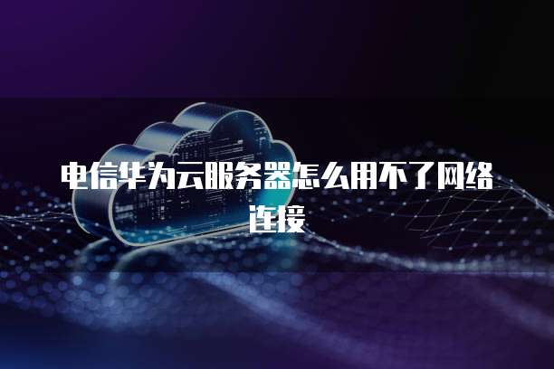 电信华为云服务器怎么用不了网络连接