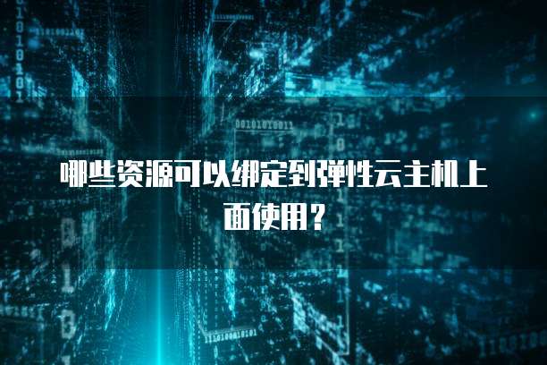 哪些资源可以绑定到弹性云主机上面使用？