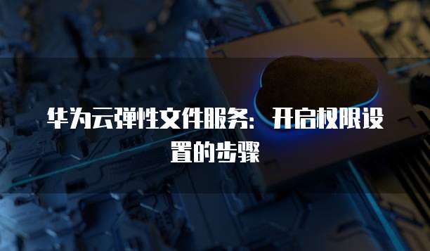 华为云弹性文件服务：开启权限设置的步骤