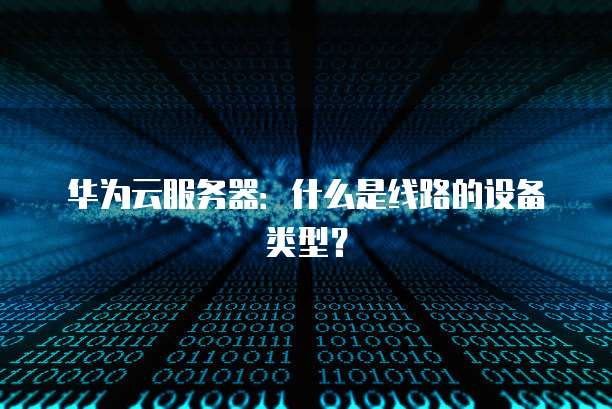 华为云服务器：什么是线路的设备类型？