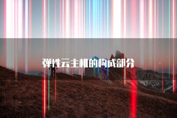 弹性云主机的构成部分